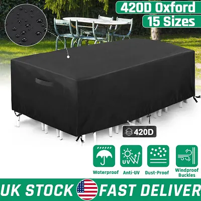 £20.58 • Buy New Heavy Duty Waterproof Garden Patio Furniture Cover Rattan Table Cube Outdoor