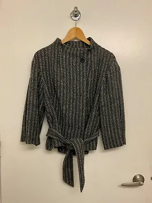 Magaschoni Grey Gray Wool 3/4 Length Sleeve Jacket - Size 10 • $20.50
