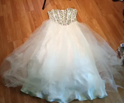 Masquerade Jeweled Ballgown Strapless Wedding Dress Bridal Gown Prom  • $35