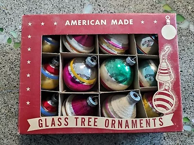 Vintage American Made/Shiny Brite Atomic Mercury Glass Ornaments • $50