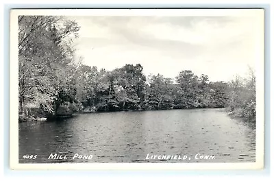 Mill Pond Litchfield CT Connecticut Early Postcard Kodak RPPC Postcard • $17.60