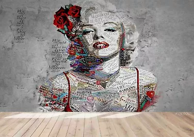 3D Marilyn Monroe Graffiti Wallpaper Wall Mural Removable Self-adhesive 909 • $29.79