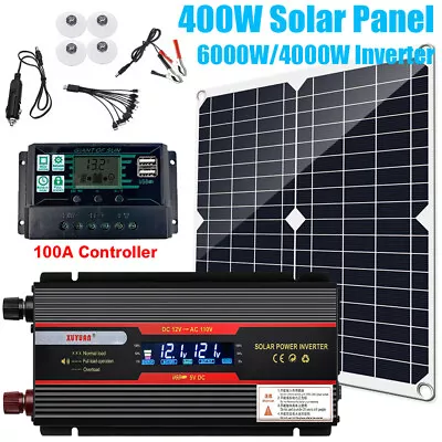 16000W Inverter Solar Panel Kit Solar Power Generator 100A Home 110V Grid System • $52.19