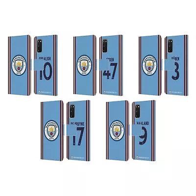 Man City Fc 2022/23 Players Home Kit Leather Book Case For Samsung Phones 2 • £17.95