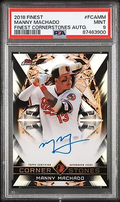 2018 Finest Cornerstones Manny Machado Auto - PSA 9 • $129