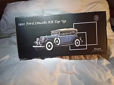 Sun Star 1932 Ford Lincoln KB Top Up 1:18 Die Cast Blue Stauer Limited Edition • $149