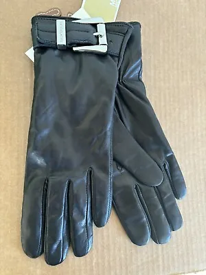 Michael Kors - New With Tags - Women’s Black Leather Gloves - Size 7 • $41.99