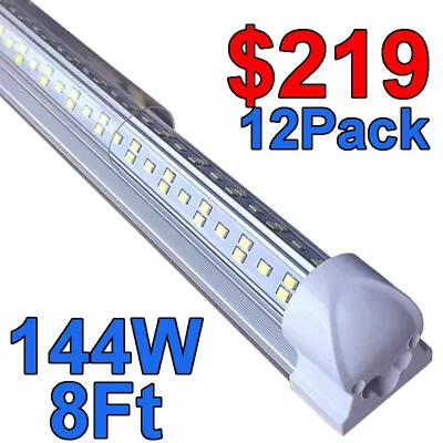  T8 Integrate 8' LED Shop Light Bulbs 144W 8FT Led Tube Light Fixture 8 Foot  • $219.60