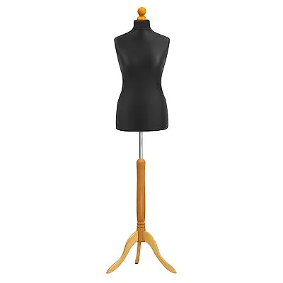 Tailors Dummy 12/14 Black Dressmakers Bust Retail Display Fashion Mannequin • £5.50