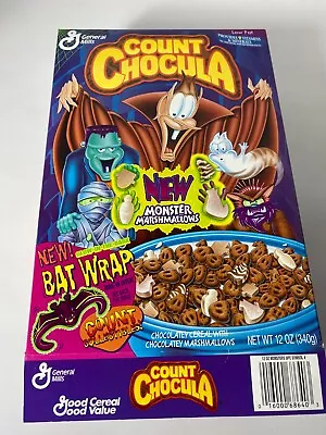 1990’s General Mills COUNT CHOCULA Cereal Box EMPTY • $24.95