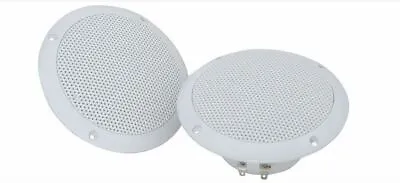 £33.92 • Buy 2 X White 5  80W 8 Ohm Dual Cone Moisture Resistant Ceiling Speakers Bathroom