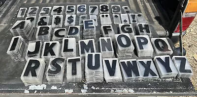Vintage Gemini Marquee Sign Letters 4  Black Letter Clear Plastic Lot Of 694 • £365.81