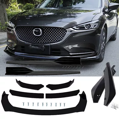 For Mazda 3 Sedan Car Front Rear Bumper Lip Spoiler Diffuser+Side Skirt Splitter • $56.99