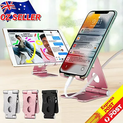 Universal Folding Aluminum Tablet Mount Holder Stand For IPad IPhone Samsung NEW • $7.96