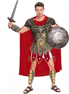 Syncfun Brave Men's Roman Gladiator Costume Set For Halloween Party Dress • $39.99