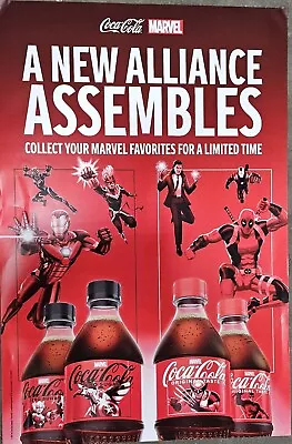 Coca-Cola Marvel New Alliance Assembles Poster • $24.99