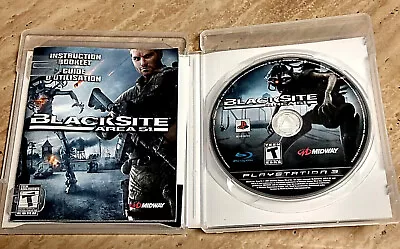 Black Site Area 51 - Sony Playstation 3 PS3 - Complete In Box - EC • $8.68