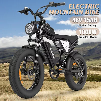 Electric Bike For Adult Ridstar 1000W 15Ah Battery 30mph 20'' Fat Tire MTB EBike • $714.89