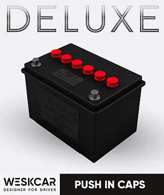 Mopar Battery S27M Red (1966-74) DELUXE Push In Caps Kit • $33.95