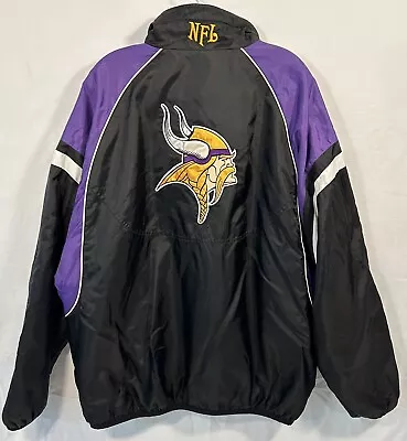 Minnesota Vikings Reversible Jacket Coat NFL Authentic Size XL Nylon & Fleece • $35