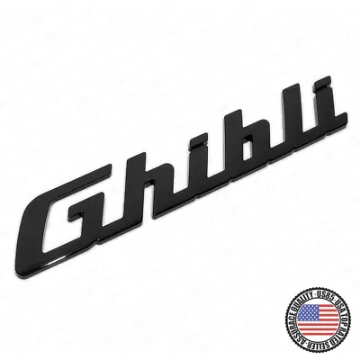 For Maserati Ghibli Gloss Black Trunk Lid Nameplate Logo Emblem Badges Sport OEM • $54.99