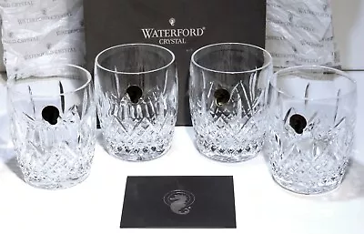 4 NEW WATERFORD CRYSTAL 14 Oz. DOUBLE OLD FASHIONED TUMBLER GLASSES ~ IRELAND • $279.99