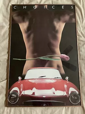 Diane Padys Photography 1984 Vintage Poster 1958 Mercedes 300SL Gullwing RARE • $89.99