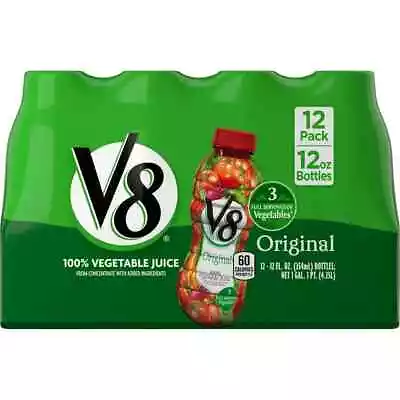 $17.99 • Buy V8 Juice, Original 100% Vegetable Juice, Plant-Based Drink, 12 Ounce Bottle (Pac