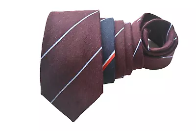 Dunhill Men's Tie Burgundy/striped Width: 2.7/8  Length: 59  • $19.98