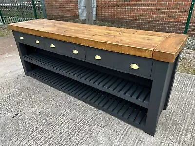 £1600 • Buy Butcher Block Kitchen Island Breakfast Bar Made To Order 12 Week Lead Time.