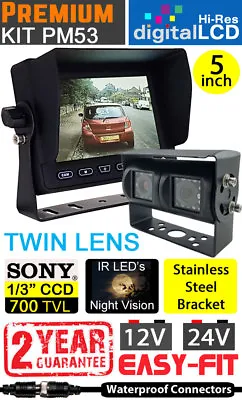 £235 • Buy Easy-Fit Hi-Res 5  Dash + Black Twin Lens Reversing Rearview Camera Kit - PM53