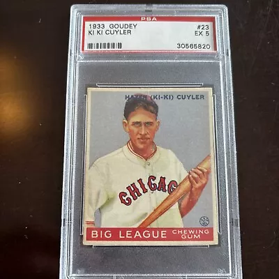 1933 Goudey #23 Ki Ki Cuyler PSA 5 EX Chicago Cubs HOF • $160.50