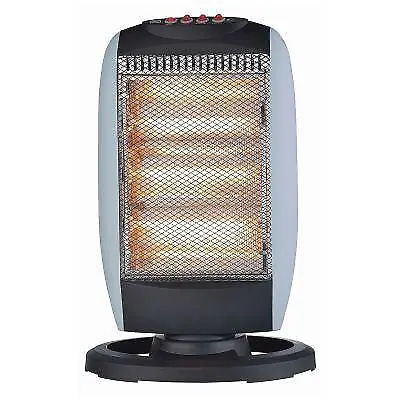 £24.99 • Buy NEW Halogen Heater Electric 3 Bar 1200W Portable Oscillating Base Home Office