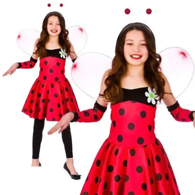 Child Lovely Ladybug Ladybird Girl Fancy Dress Costume Outfit Book Week 3-13 Yea • £6.99
