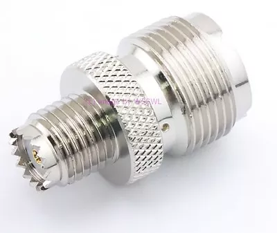 Mini-UHF Female To UHF Female Coax Connector Adapter By W5SWL • $4.39