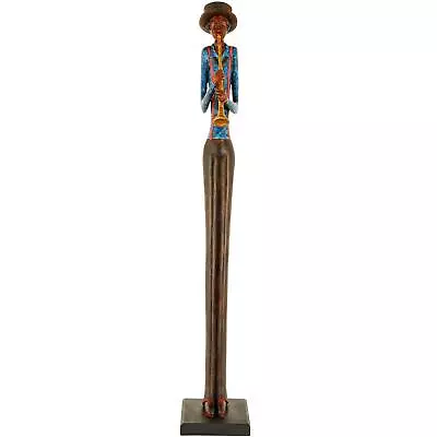 Tall Jazz Musician Trumpet Player Trumpeter Figure Figurine Shelf Ornament  • £29.99