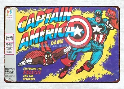 $18.88 • Buy Captain-America-1977-Board-Game Metal Tin Sign Interior Decoration
