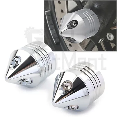 $17.56 • Buy CNC Front Wheel Axle Nut Covers Cap Bolt For Harley Touring Sportster Dyna V-Rod