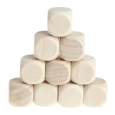 £165.49 • Buy Wooden Dice 10,16,20,25,30,40,50,60 Mm Plain Blank Cube Untreated RPG Craft