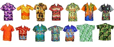 Mens Hawaiian Shirt Stag Beach Hawaii Aloha Summer Holiday Fancy Dress Assorted • £7.99