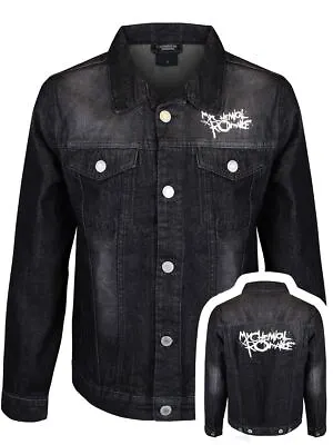 My Chemical Romance MCR Jacket Logo Denim Men's Black • £56.99
