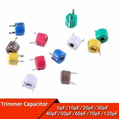 6mm Trimmer Capacitors 5PF/10PF/20PF/60PF -120PF Adjustable/Variable Capacitors • £127.69