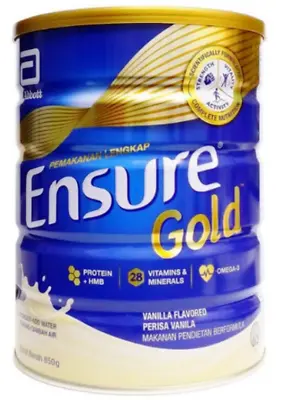 2 Tins Abbott Ensure Gold Complete Nutrition Milk Powder Vanilla Flavor 850g  • $139.90