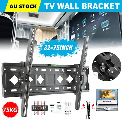 $26.98 • Buy TV Wall Mount Bracket Tilt Slim LCD LED 32 40 42 47 50 55 60 62 65 70 75 Inch