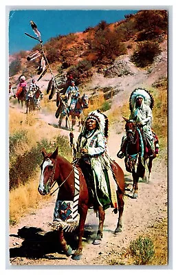 Indian Procession Ellensburg Rodeo Washington WA UNP Chrome Postcard U13 • $4.46