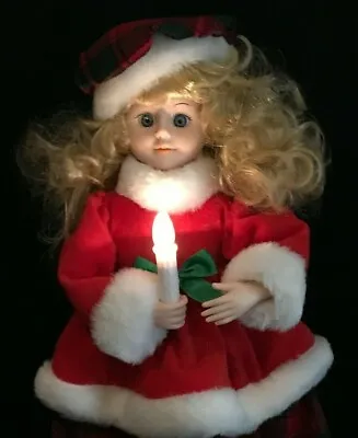 Telco 1991 Motionettes Of Christmas Blonde Girl Holding Candle Appox. 18 Inches • $19.99