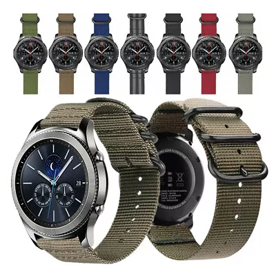 Military Woven Nylon Watch Band Sport Strap For Samsung Gear S3 Classic Frontier • $10.99