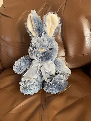 Dan Dee Bunny Rabbit Ears 13 -15” Plush Stuffed Animal Gray Blue Ribbon Bow Toy • $9.99