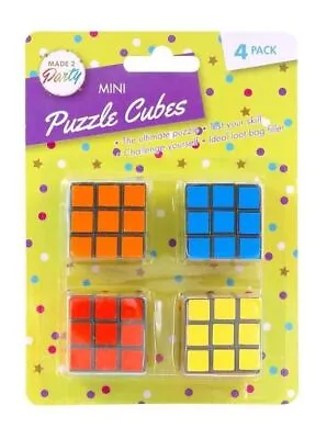 4X Mini Puzzle Cube 3x3x3 Magic Classic Rubics Rubix Rubik Toy For Kids • $15.60