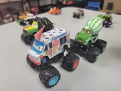 Disney Cars Monster Truck Lot Of 3 I-Screamer Patty O'Concrete Rasta Carian • $31.99